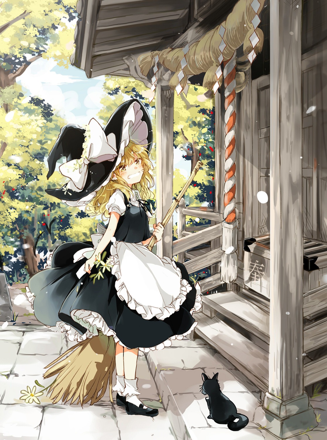 kirisame_marisa neko poprication touhou witch