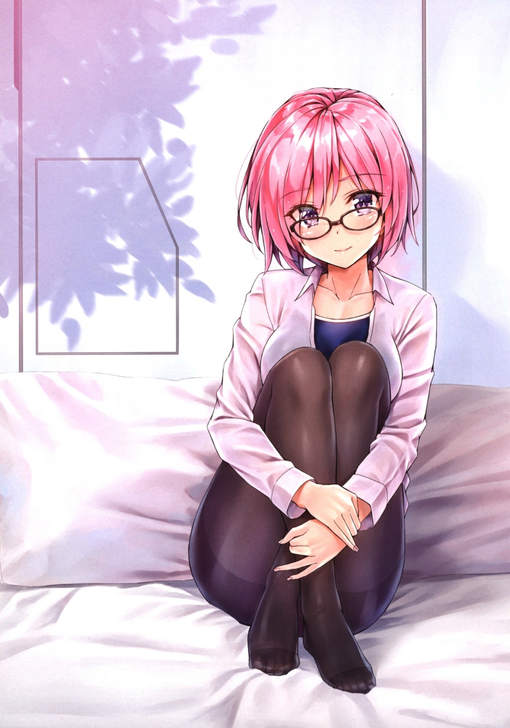 fate/grand_order feet kotatsu_(kotatsu358) mash_kyrielight megane pantyhose