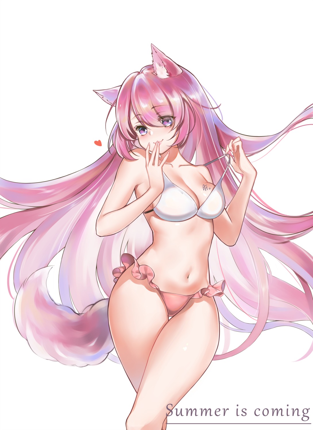 animal_ears bikini swimsuits tagme tail tattoo undressing