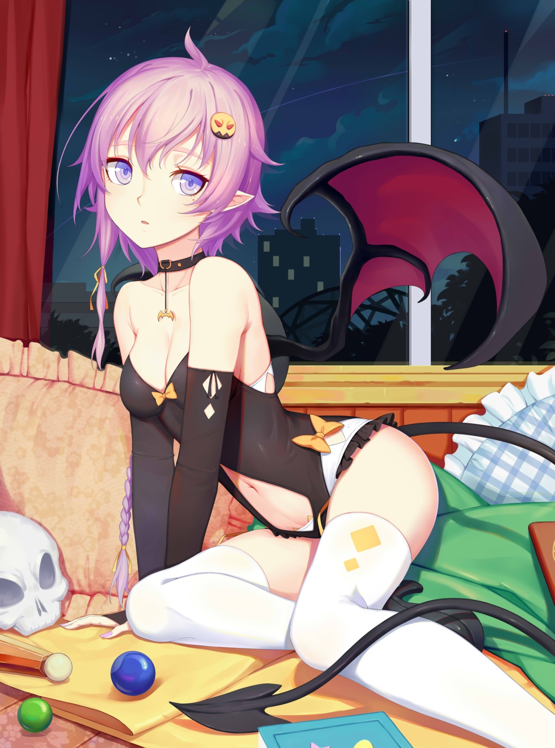 cleavage devil heels leotard pointy_ears sonikey0_0 tail thighhighs wings