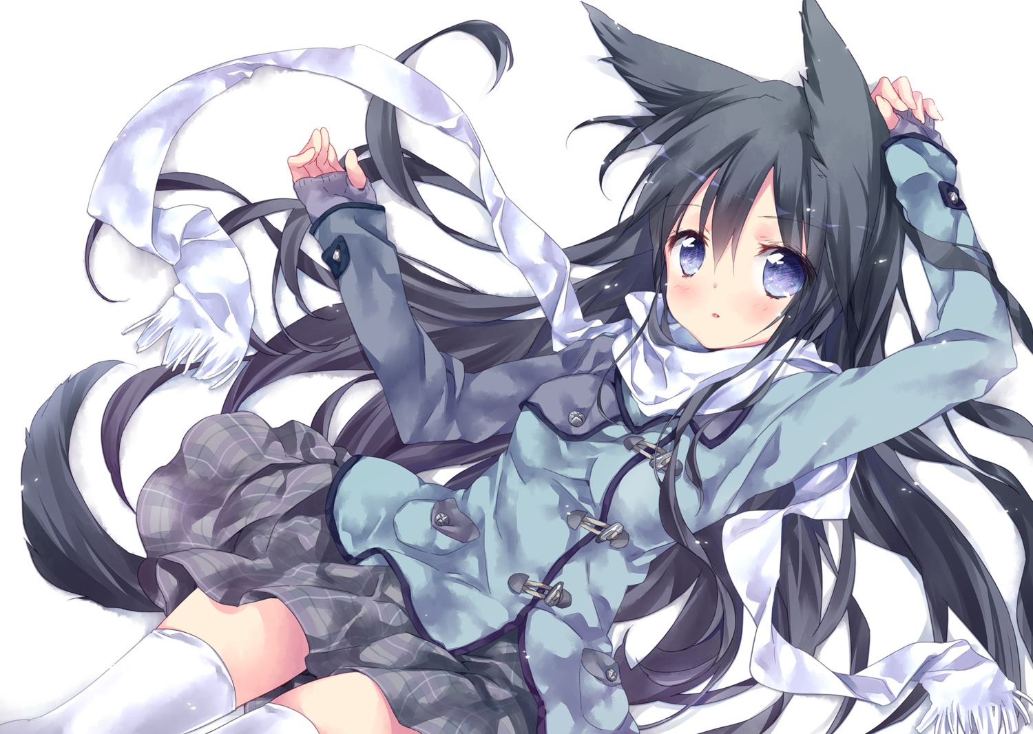 animal_ears ech seifuku tail thighhighs