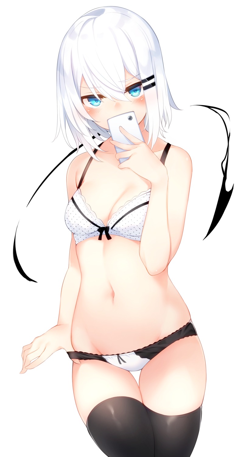 bra otokuyou pantsu thighhighs undressing