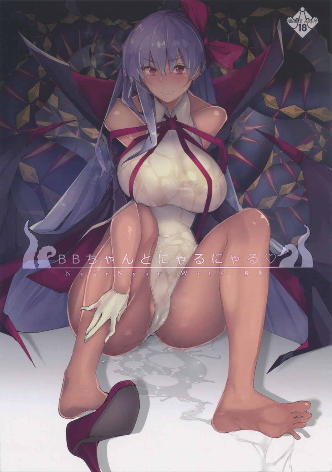 bb_(fate/extra_ccc) cameltoe fate/grand_order feet heels leotard rib:y(uhki) wet