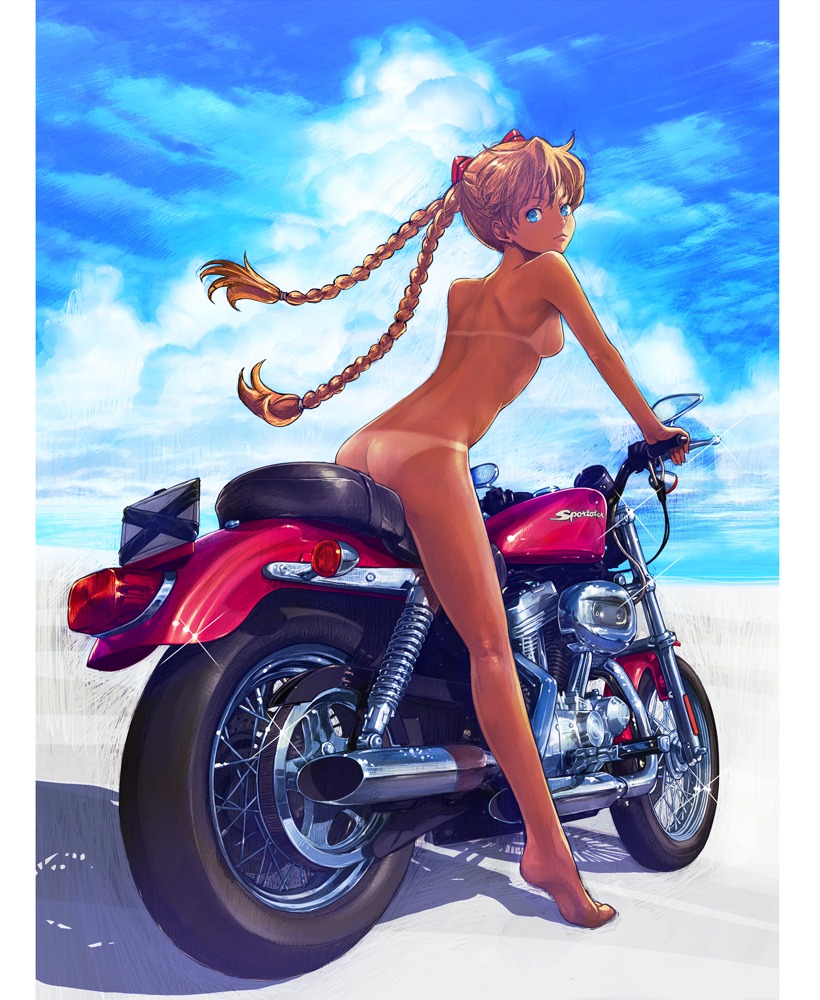 boyaking naked neon_genesis_evangelion souryuu_asuka_langley tan_lines