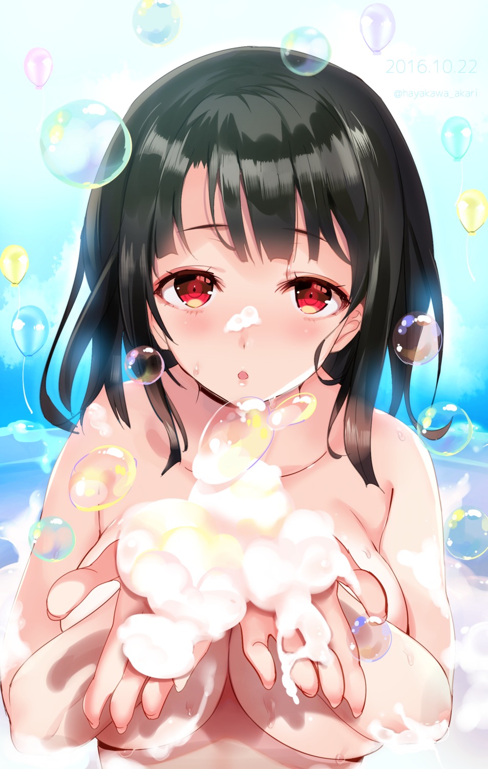 bathing hayakawa_akari kantai_collection naked takao_(kancolle)