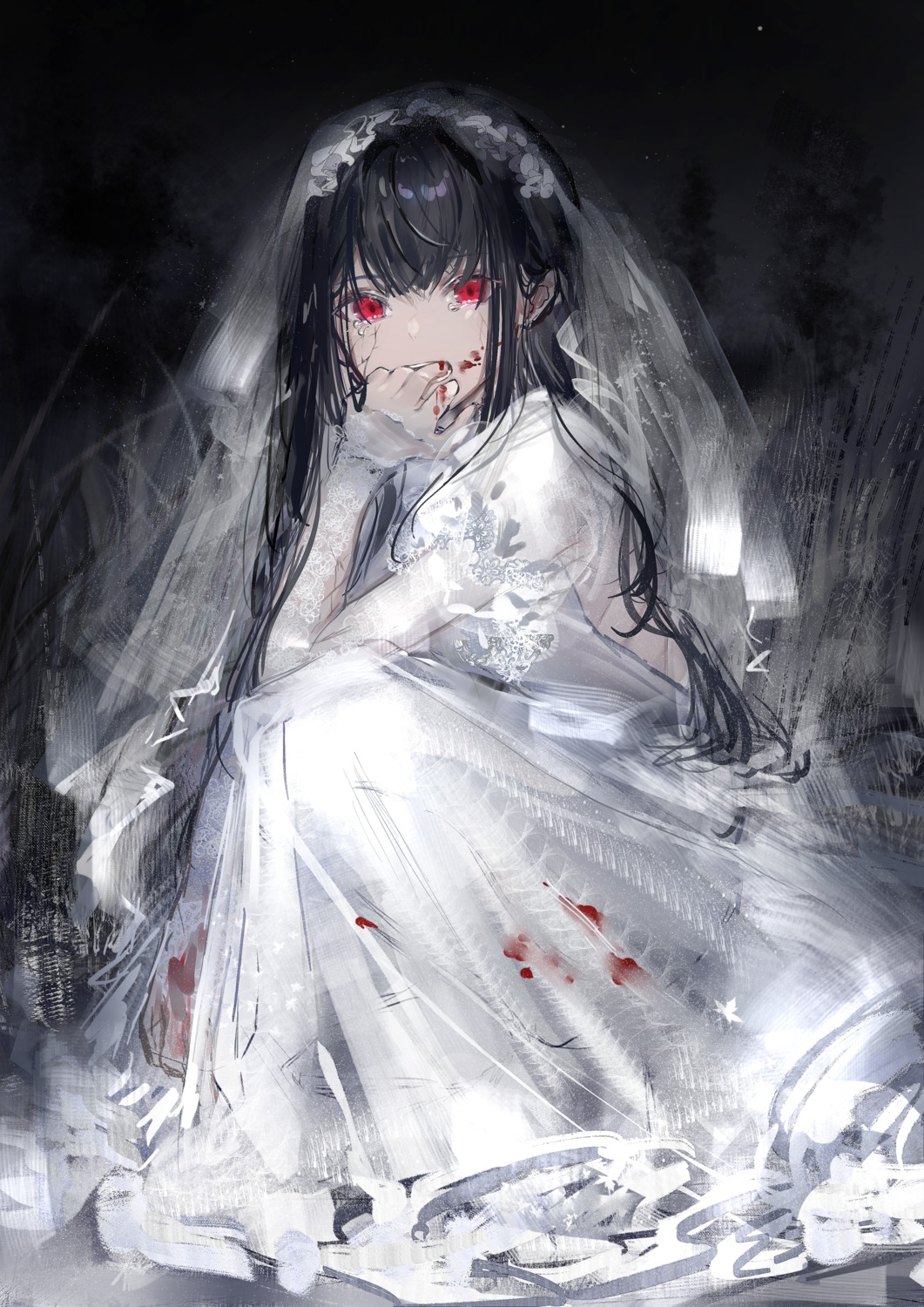 blood dress gawako wedding_dress