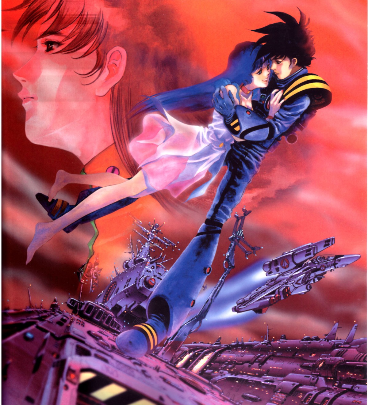 hayase_misa ichijyo_hikaru lynn_minmay macross mecha mikimoto_haruhiko the_super_dimension_fortress_macross vf_valkyrie