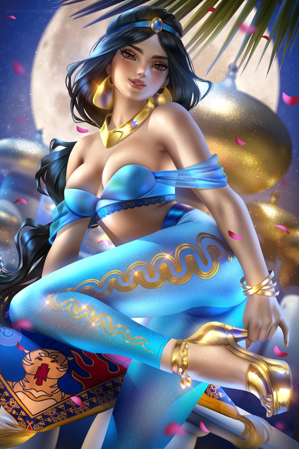 aladdin_(disney) ass ayyasap heels jasmine_(disney) no_bra