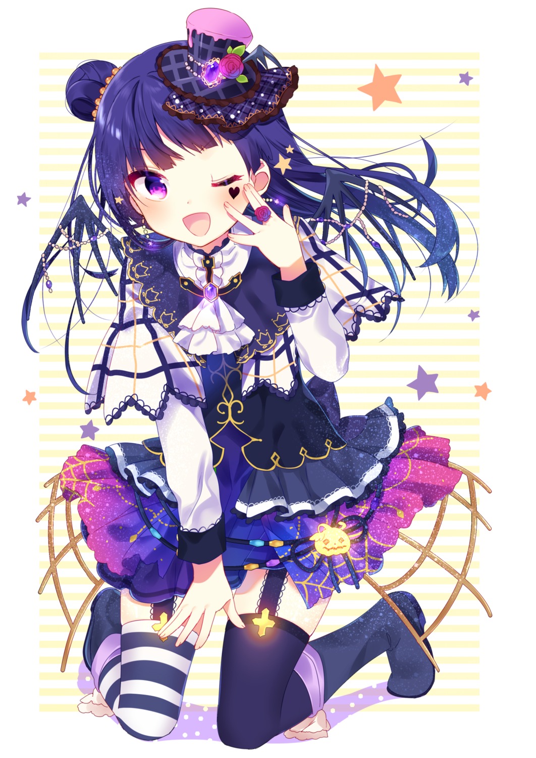 gothic_lolita lolita_fashion love_live!_sunshine!! mafuyu_(chibi21) stockings thighhighs tsushima_yoshiko wings