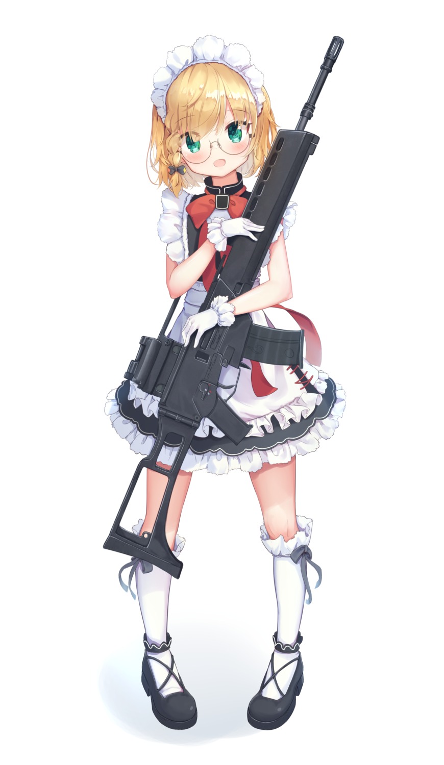 g36_(girls_frontline) girls_frontline gun heels maid megane seero