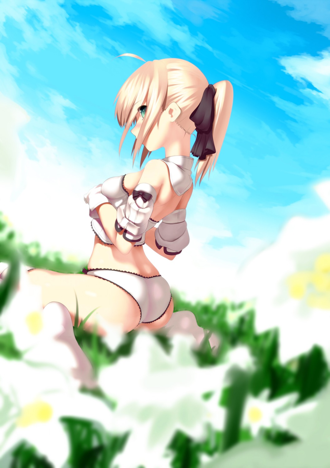 fate/stay_night fate/unlimited_codes onsen_(artist) pantsu saber saber_lily