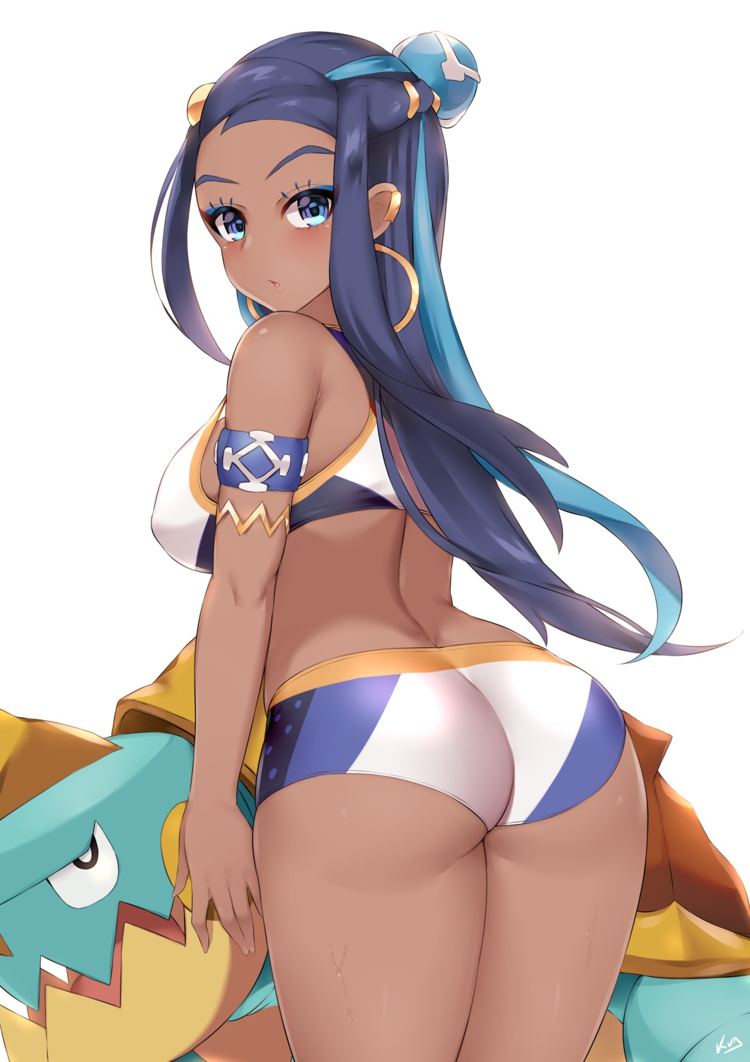 ass bikini_top buruma kuavera pokemon pokemon_sword_and_shield rurina_(pokemon) swimsuits