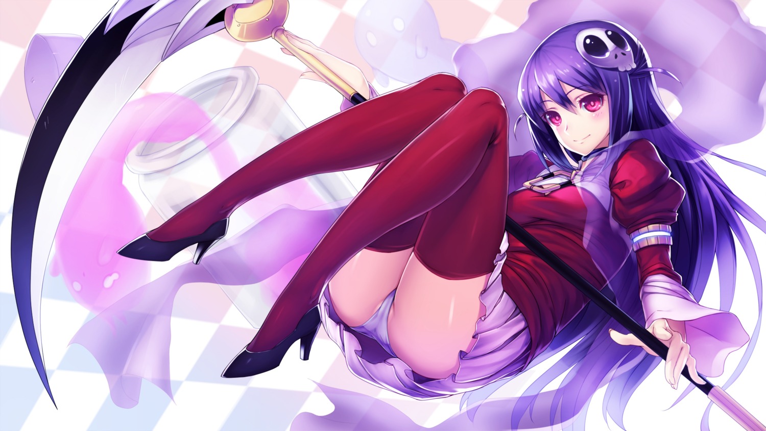 cameltoe haqua_du_lot_herminium heels kami_nomi_zo_shiru_sekai pantsu steelleets thighhighs weapon