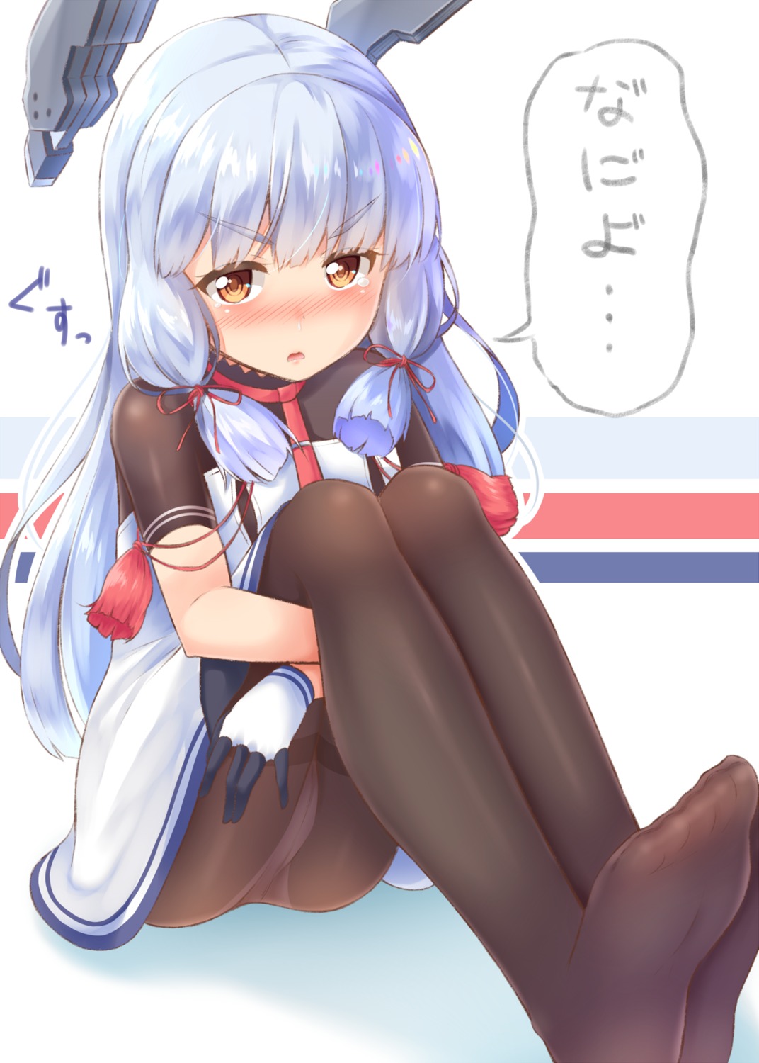 cameltoe feet gurande kantai_collection murakumo_(kancolle) pantsu pantyhose