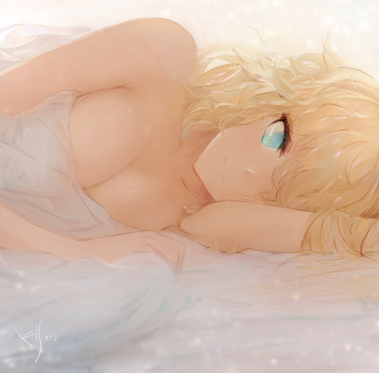 cleavage fate/apocrypha fate/grand_order fate/stay_night jeanne_d'arc jeanne_d'arc_(fate) kisei2 naked sheets