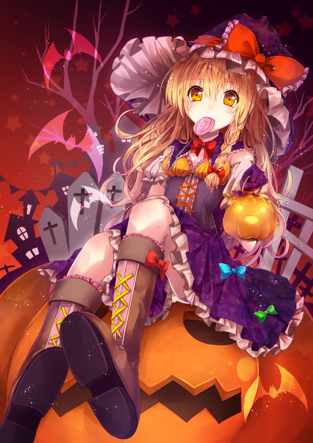 halloween kirisame_marisa sakura_ran touhou witch