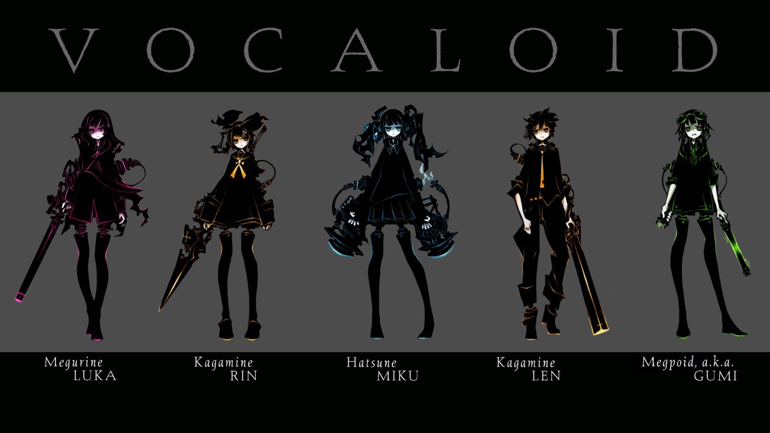 gumi hatsune_miku kagamine_len kagamine_rin kic megurine_luka vocaloid vocaloid_append