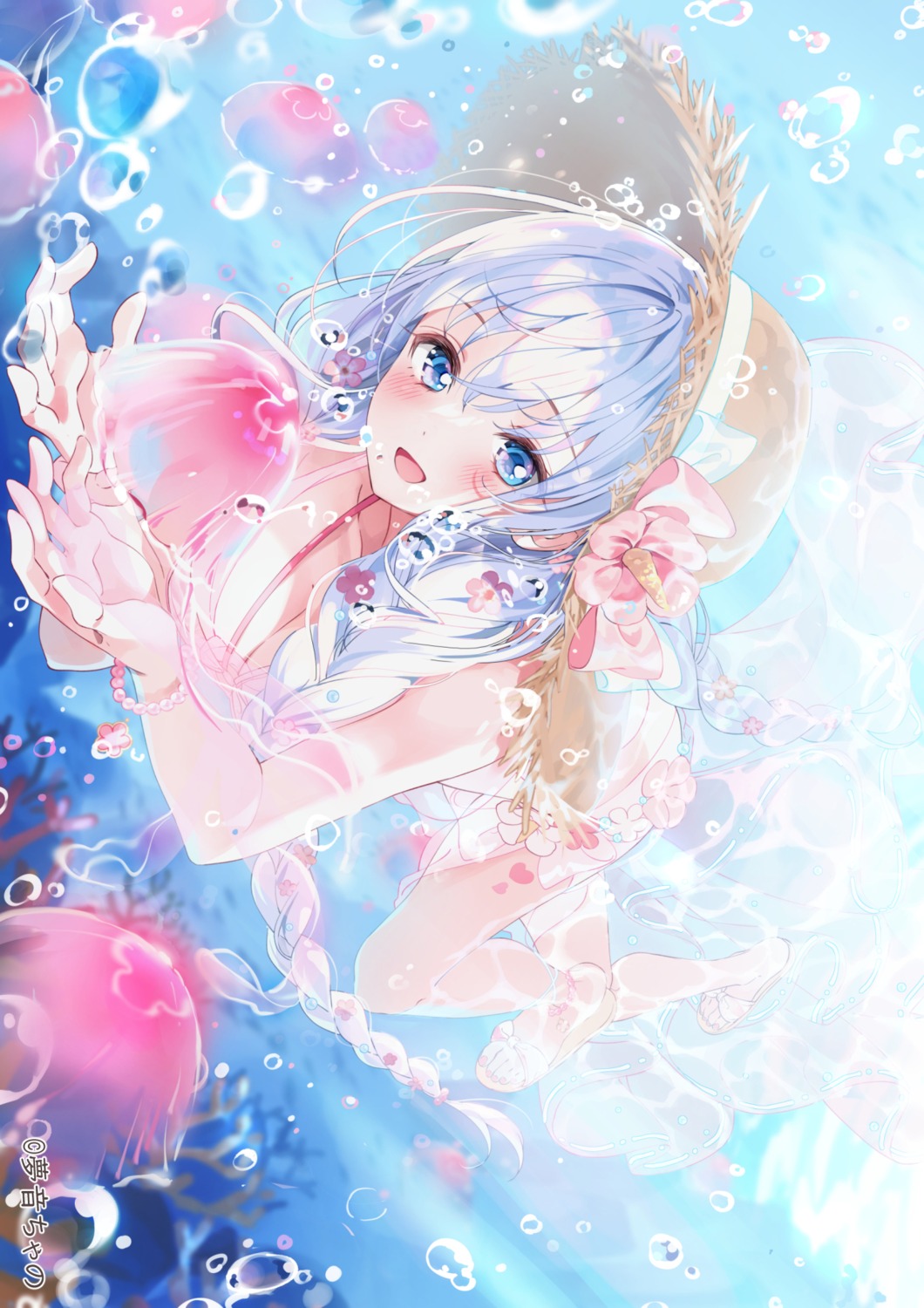 a20_(atsumaru) bikini indie_virtual_youtuber see_through swimsuits wet yumeoto_chano