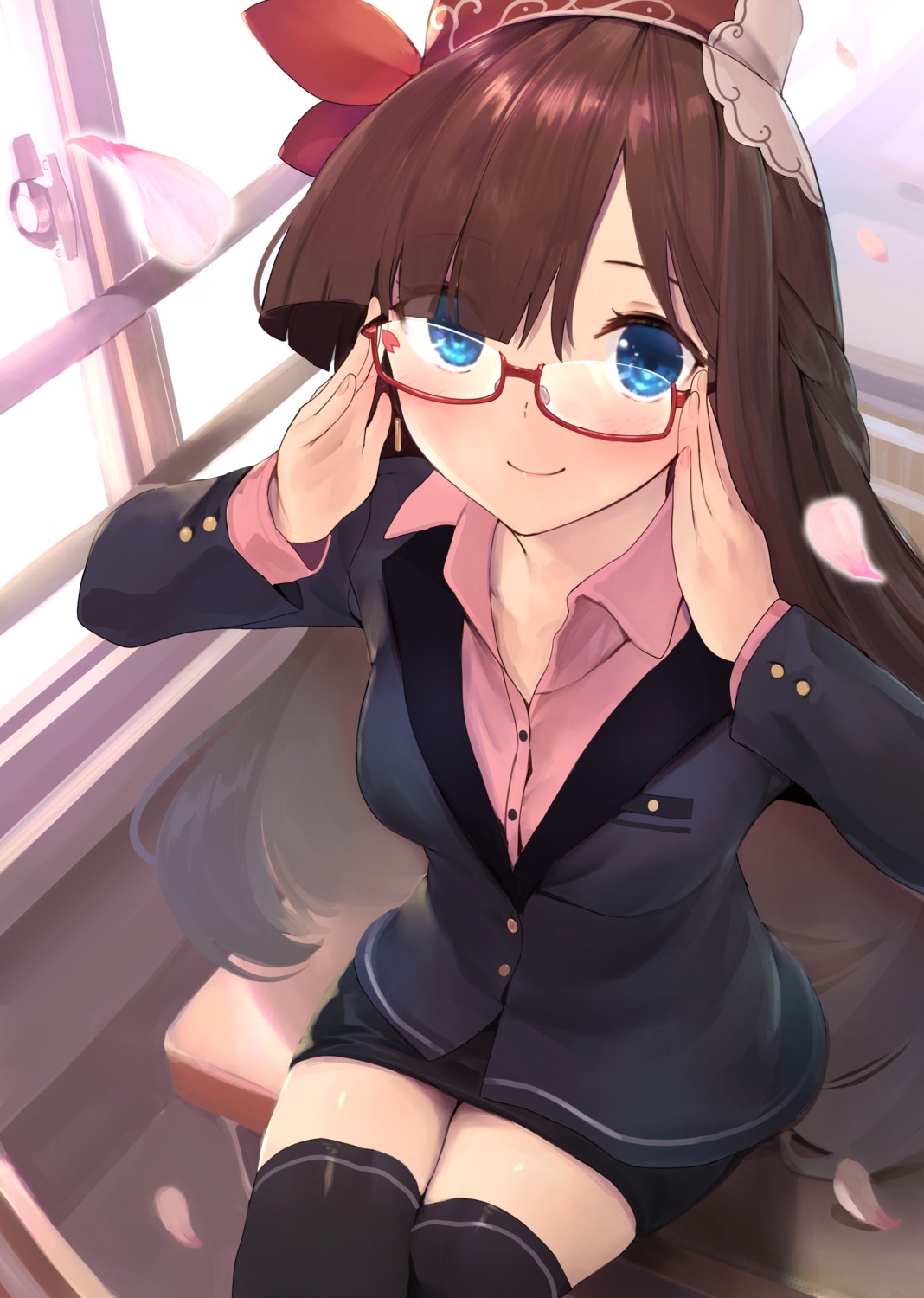 business_suit haruno_nano iriam itsutsuse megane thighhighs