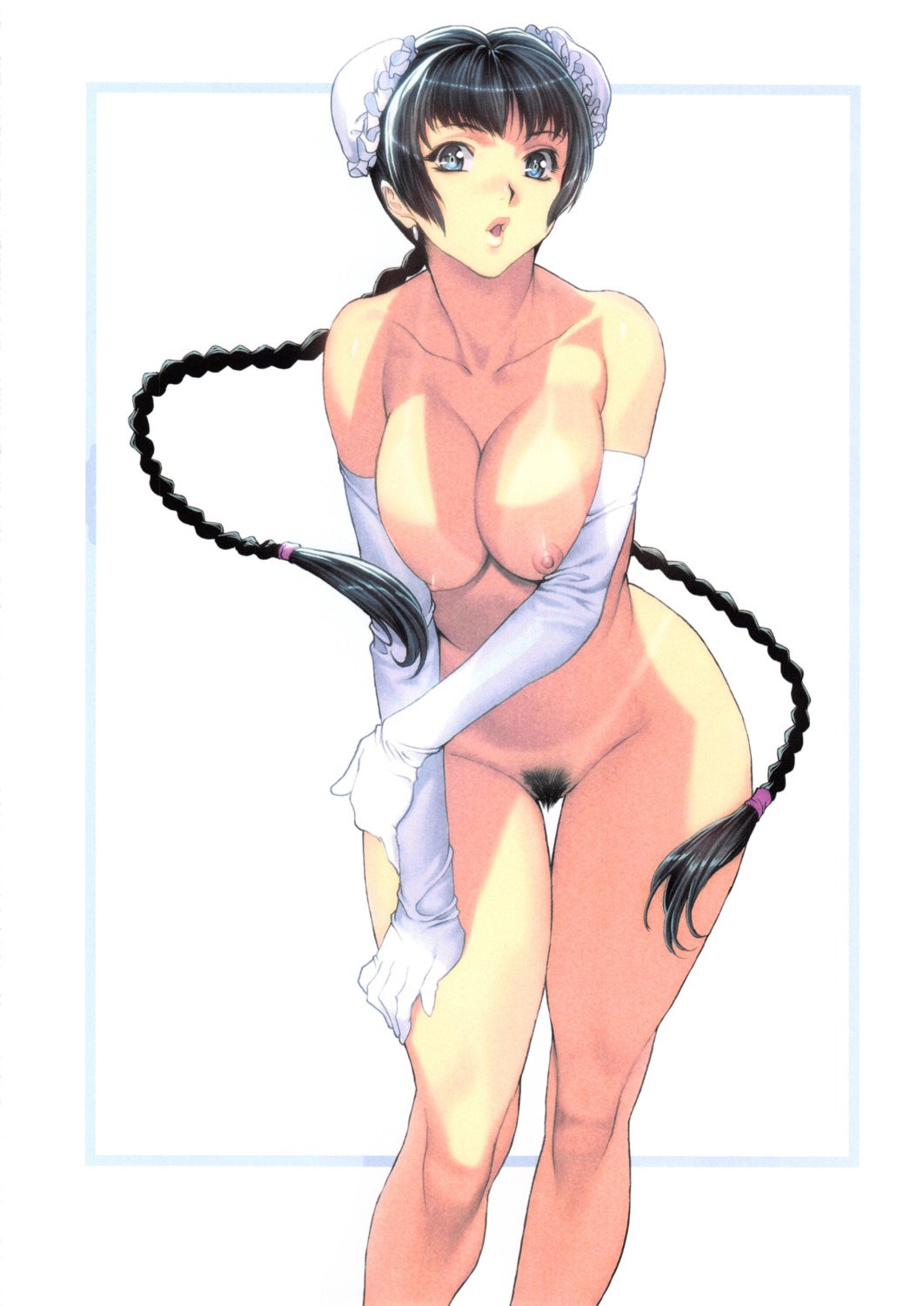 fool's_art_gallery gundam gundam_00 homare naked nipples pubic_hair tan_lines wang_liu_mei