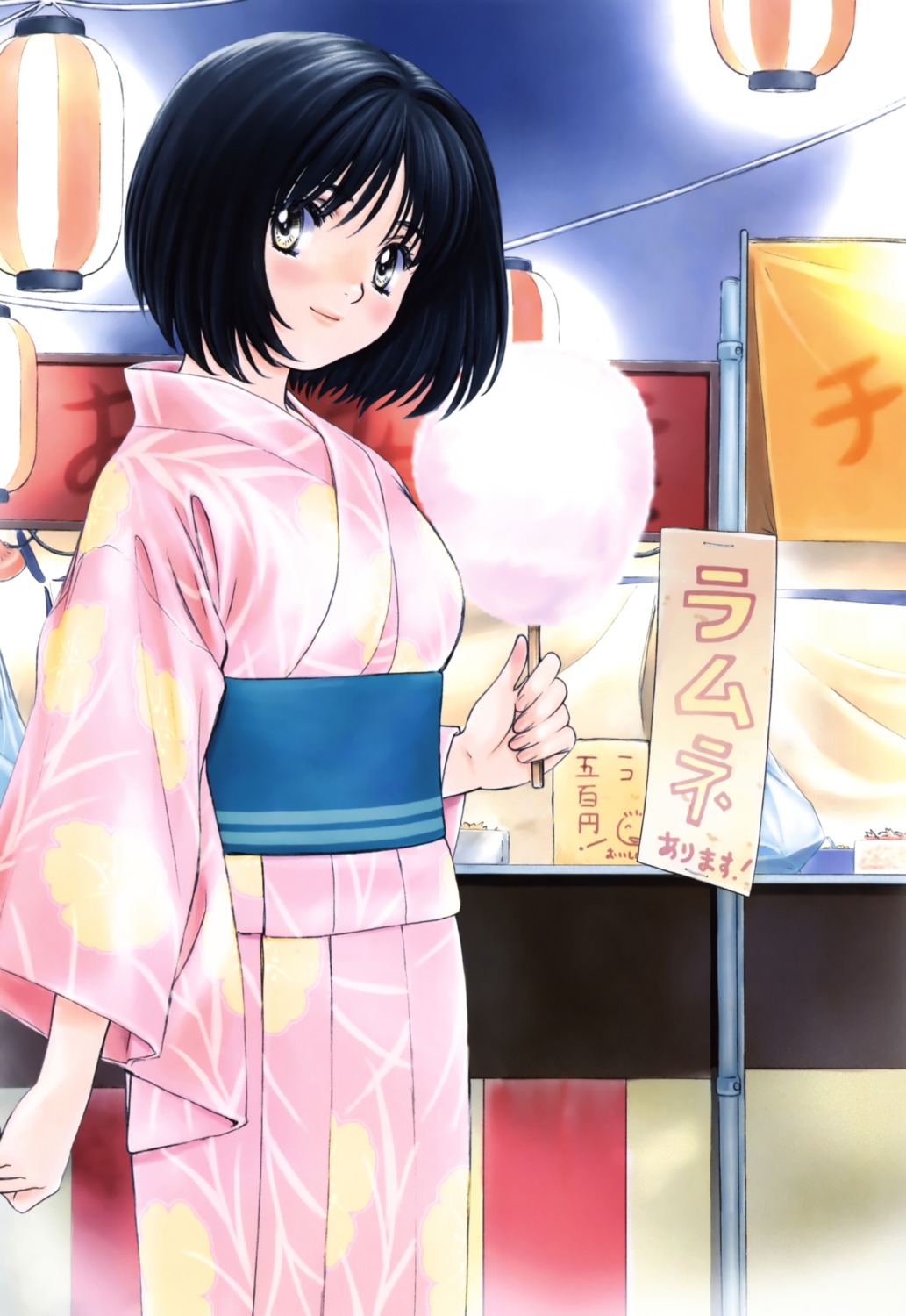 kobayashi_hiyoko okusama_wa_joshi_kosei onohara_asami scanning_resolution yukata