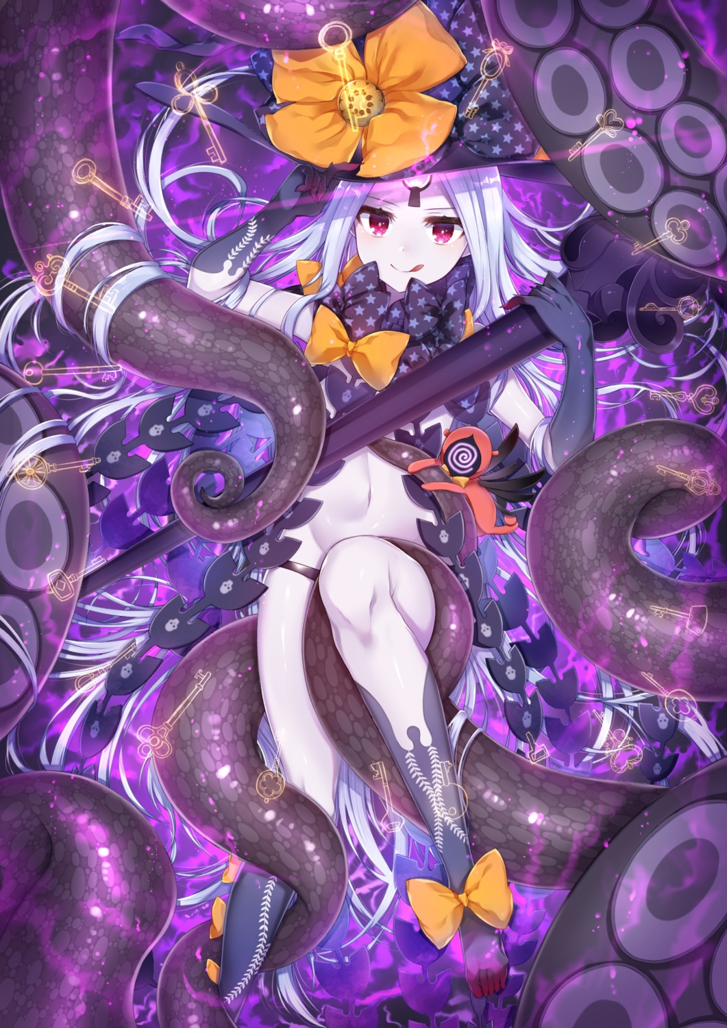 abigail_williams_(fate) akirannu fate/grand_order pantsu tentacles topless