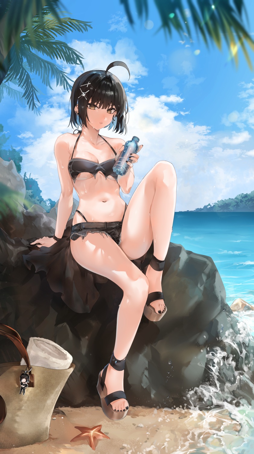 bikini irene_(kanniiepan) kanniiepan swimsuits torn_clothes