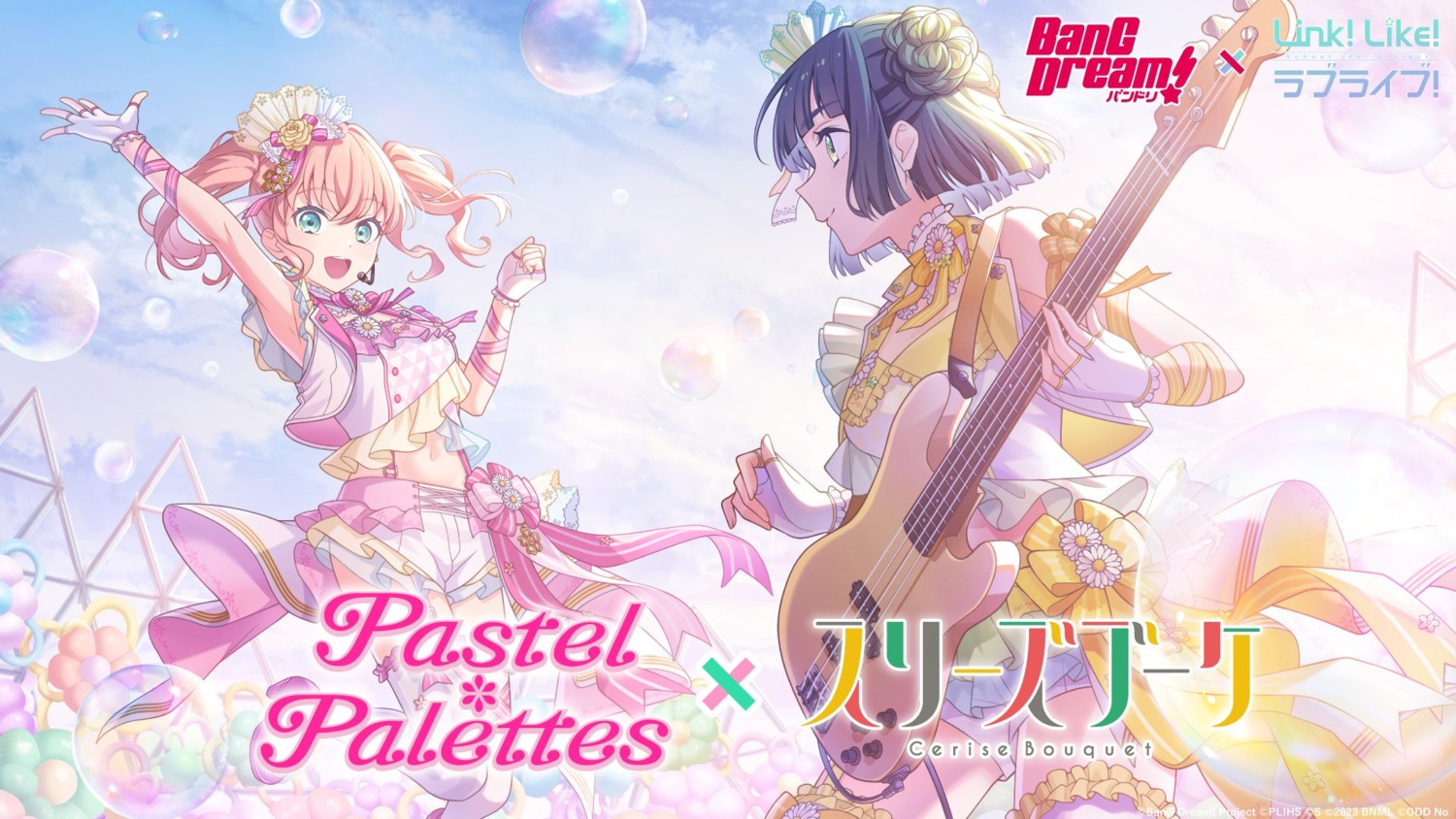 bang_dream! cosplay garter guitar hinoshita_kaho love_live!_(series) love_live!_hasu_no_sora_jogakuin_school_idol_club maruyama_aya momose_ginko shirasagi_chisato tagme thighhighs uniform wallpaper