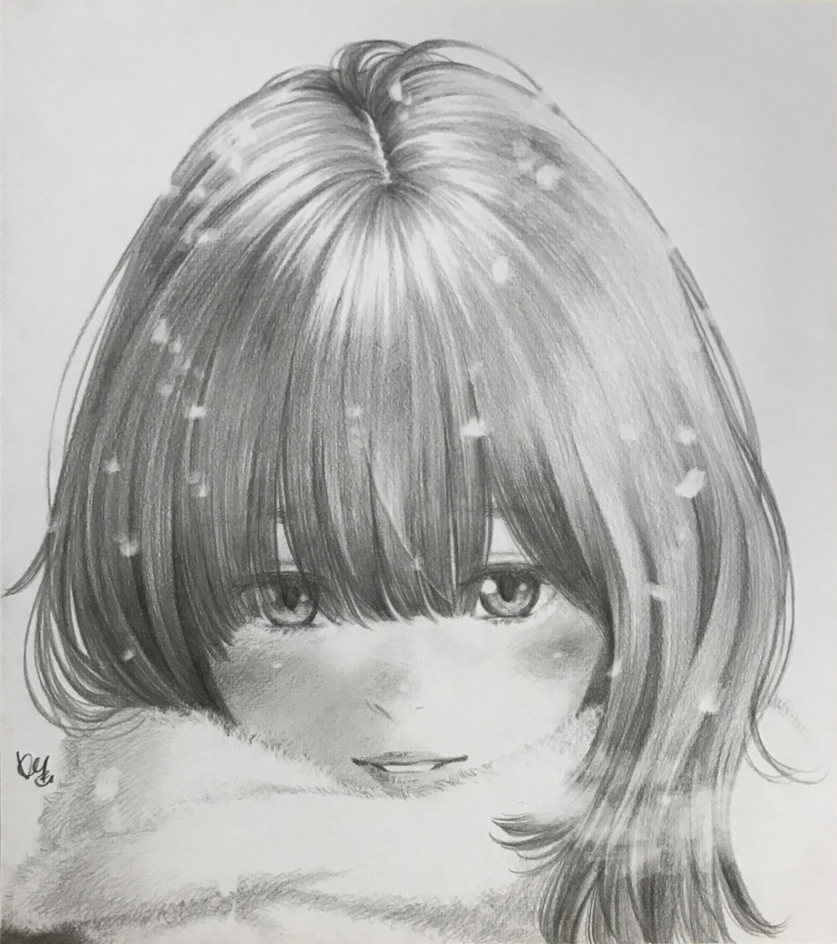 key_(mangaka) monochrome sketch