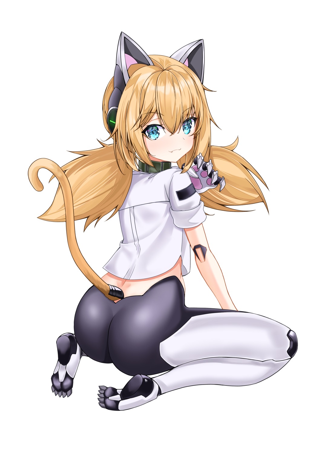 animal_ears ass girls_frontline headphones idw_(girls_frontline) mecha_musume nekomimi tail tor_ai