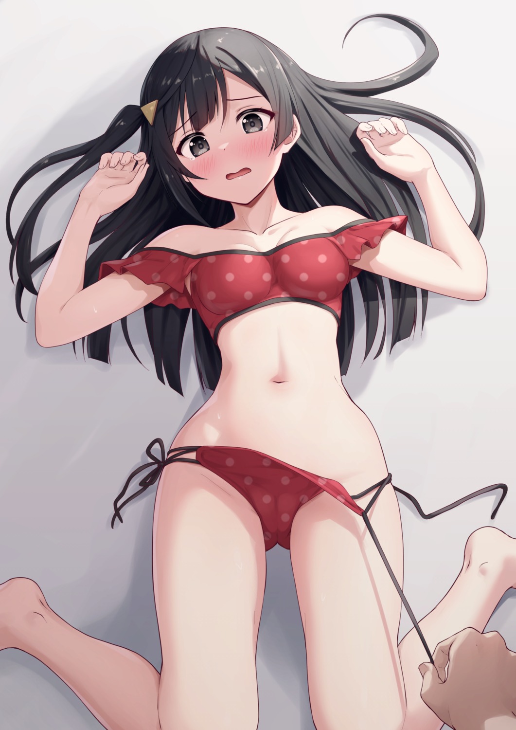 bikini cameltoe love_live!_nijigasaki_high_school_idol_club panty_pull swimsuits toyasu_aina undressing yuuki_setsuna