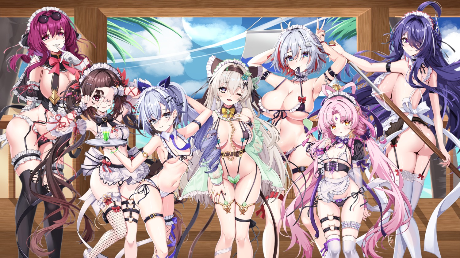 acheron ass bikini firefly fishnets fu_xuan garter garter_belt honkai:_star_rail kafka_(honkai:_star_rail) loli maid megane naked_apron no_bra see_through silver_wolf_(honkai:_star_rail) skirt_lift sling_bikini sparkle_(honkai:_star_rail) stockings swimsuits sword thighhighs thong tia_(4017342) topaz waitress