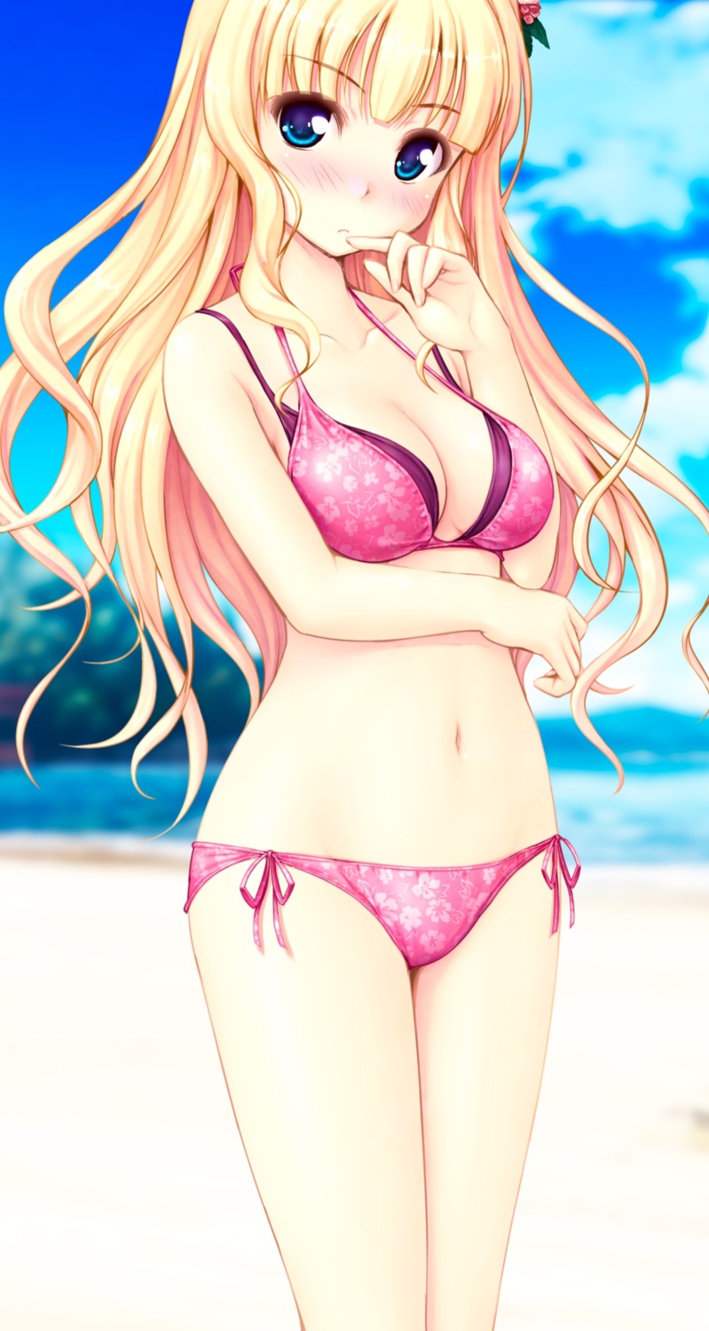 bikini cleavage elsa_valentine sen_no_hatou_tsukisome_no_kouki swimsuits