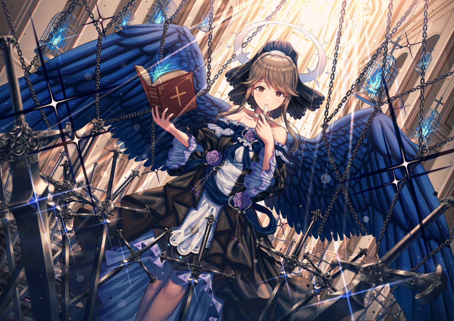 dress mazel sword tenkuubashi_tomoka the_idolm@ster the_idolm@ster_million_live! wings