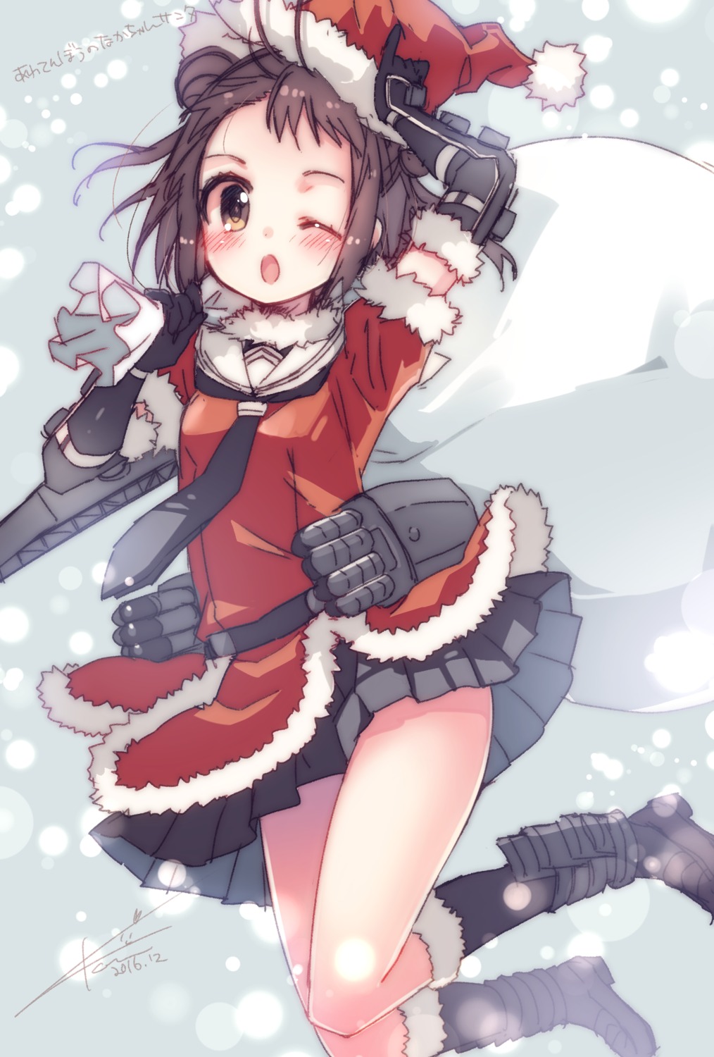 christmas kantai_collection koruri naka_(kancolle) seifuku