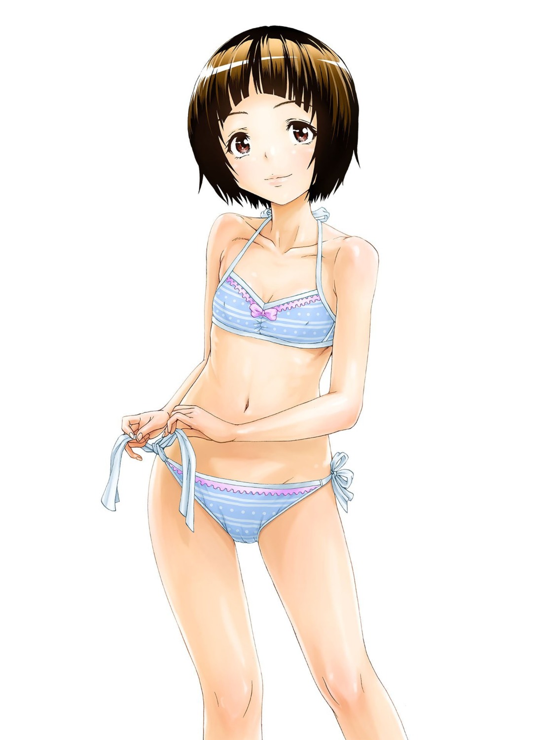 bikini erect_nipples harukaze_konomi loli mujaki_no_rakuen swimsuits uran_(mousou_muzai)