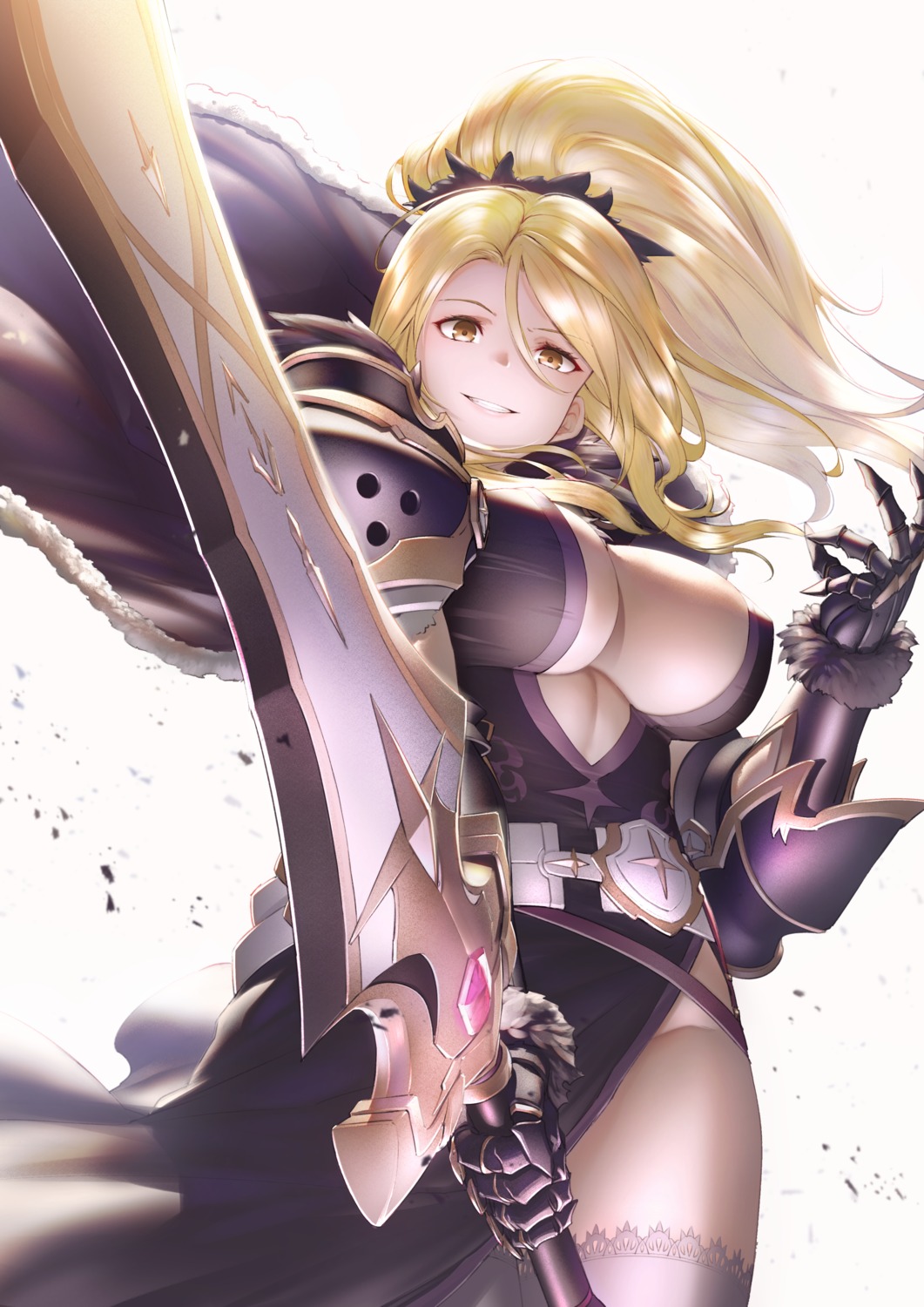 armor chinadress christina_morgan itaco no_bra princess_connect princess_connect!_re:dive sword thighhighs