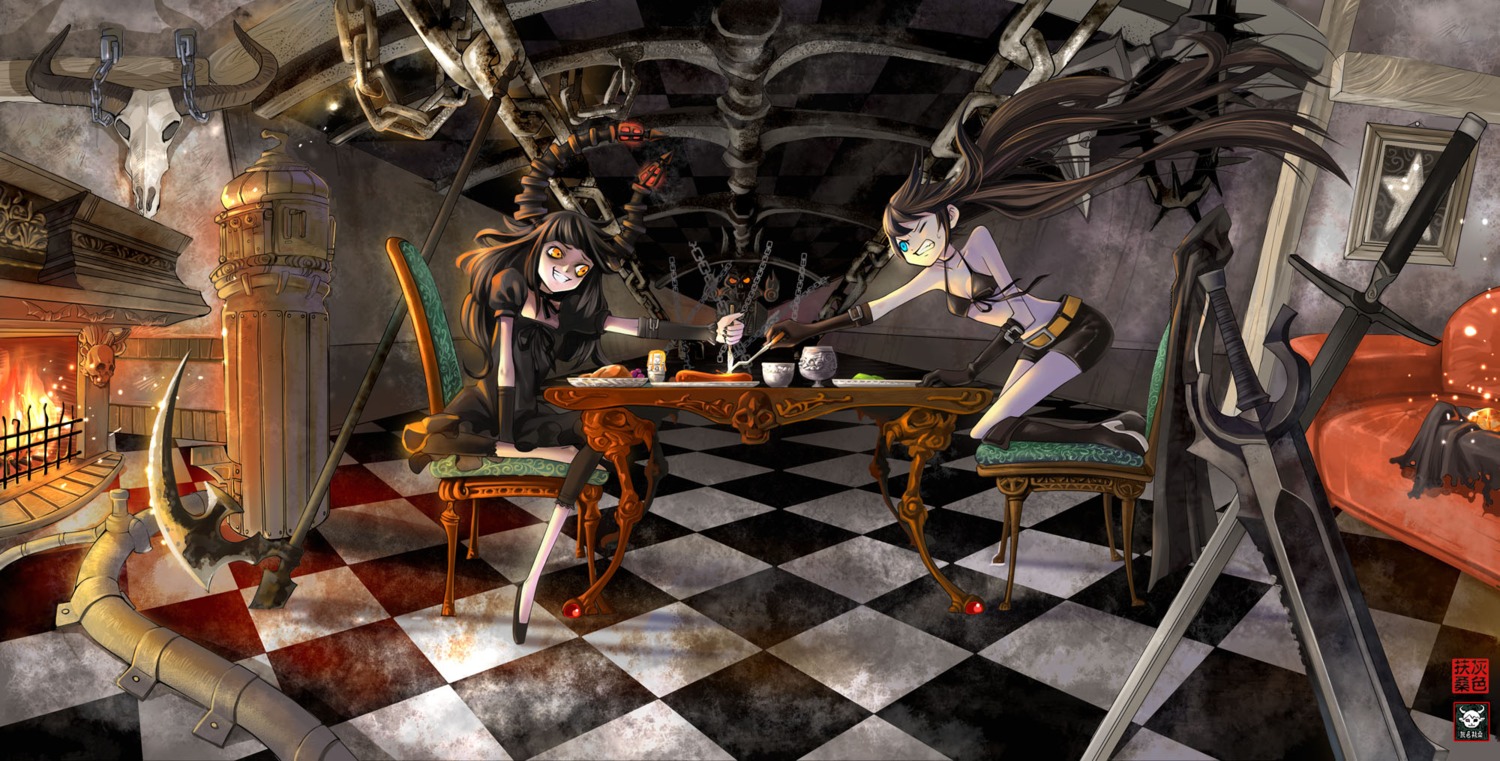 black_rock_shooter black_rock_shooter_(character) dead_master grayfair vocaloid