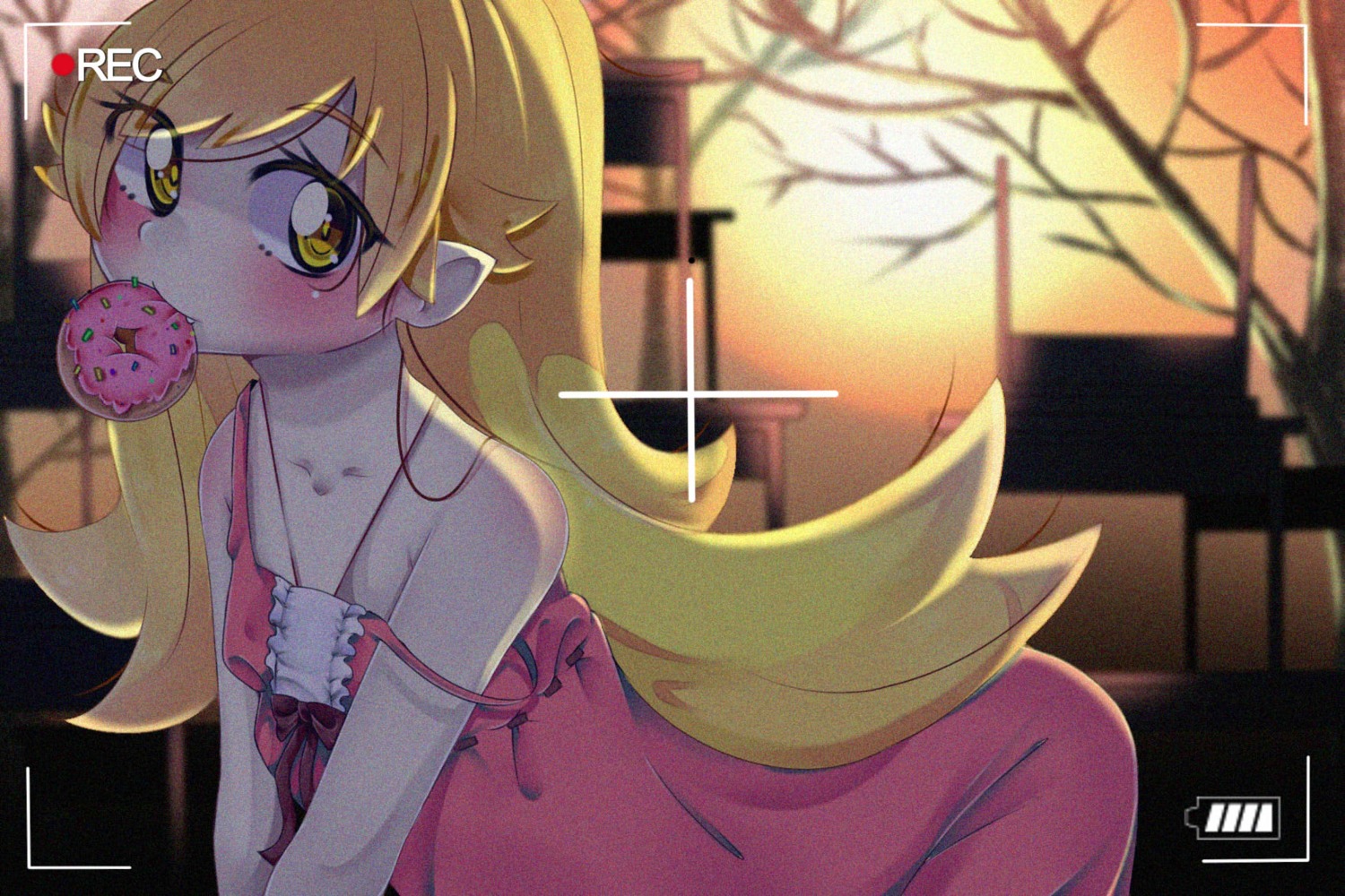 bakemonogatari dress monogatari_(series) oshino_shinobu pointy_ears