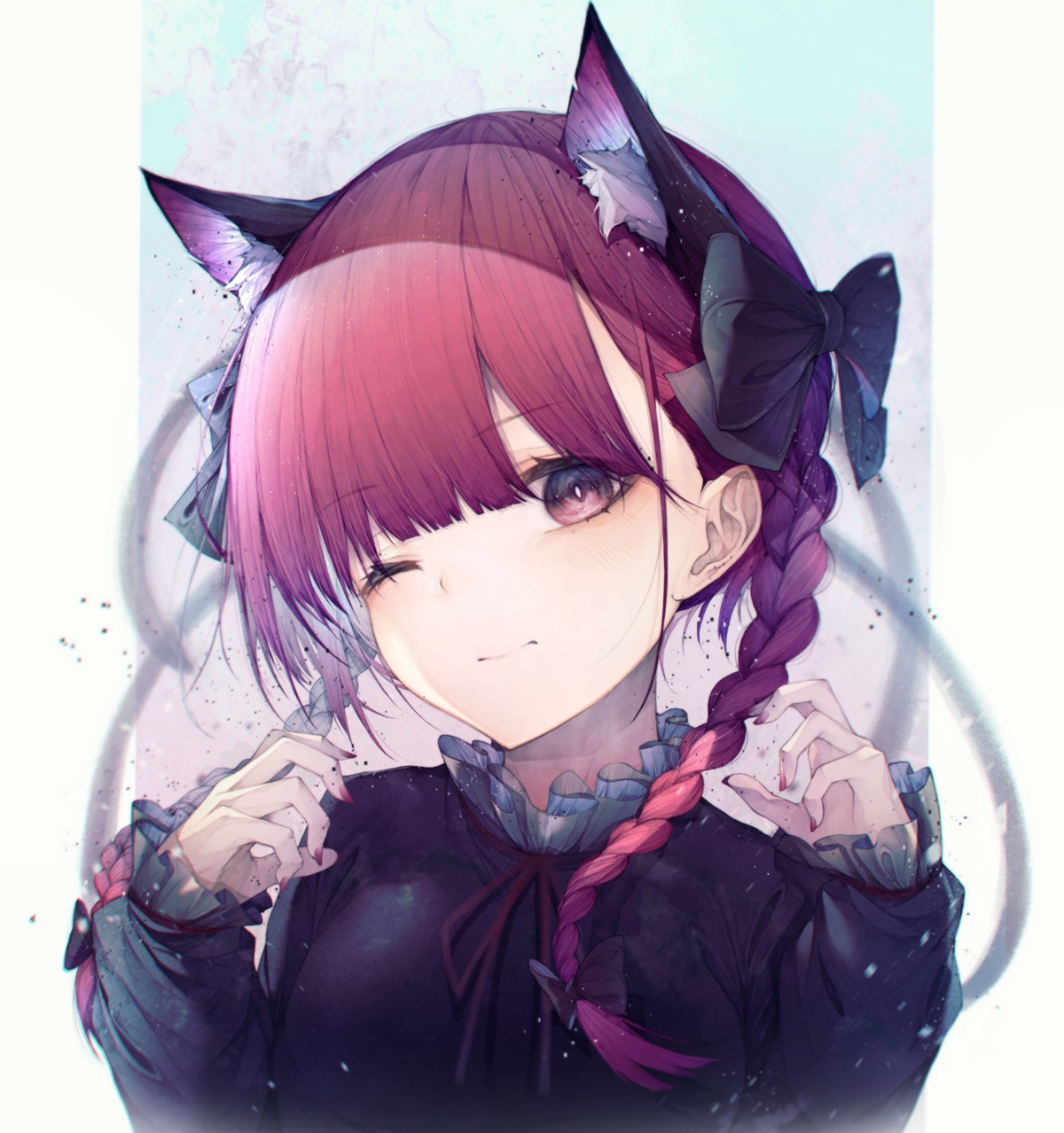 animal_ears gothic_lolita hito_komoru kaenbyou_rin lolita_fashion nekomimi tail touhou