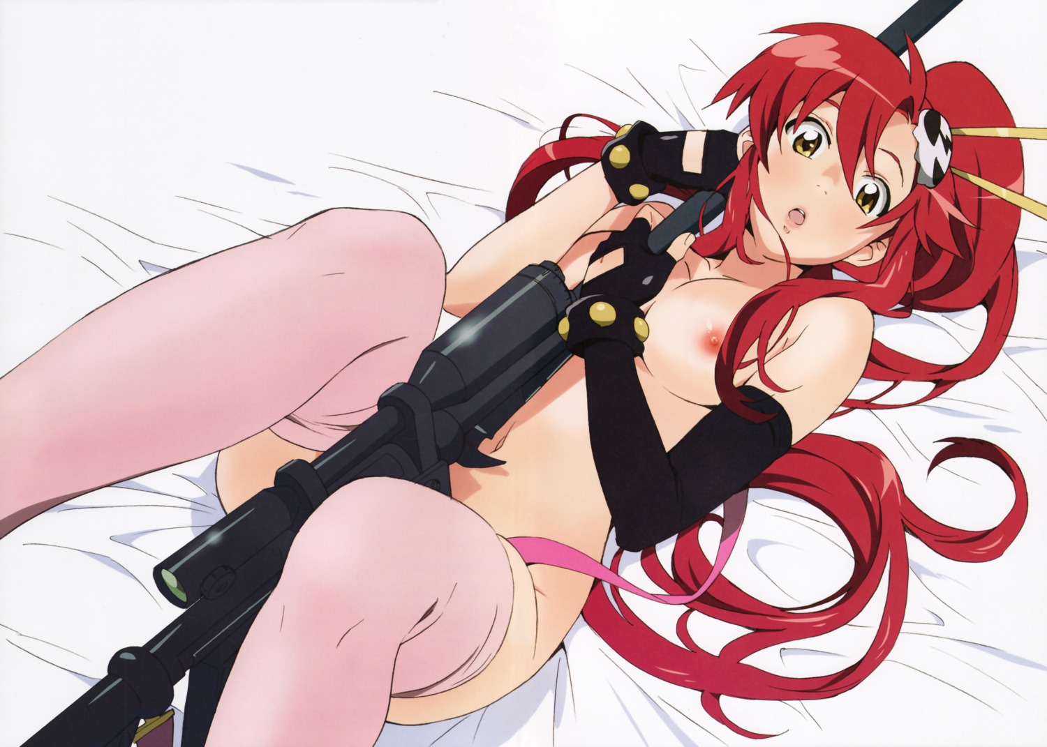 naked nipples photoshop tengen_toppa_gurren_lagann thighhighs yoko