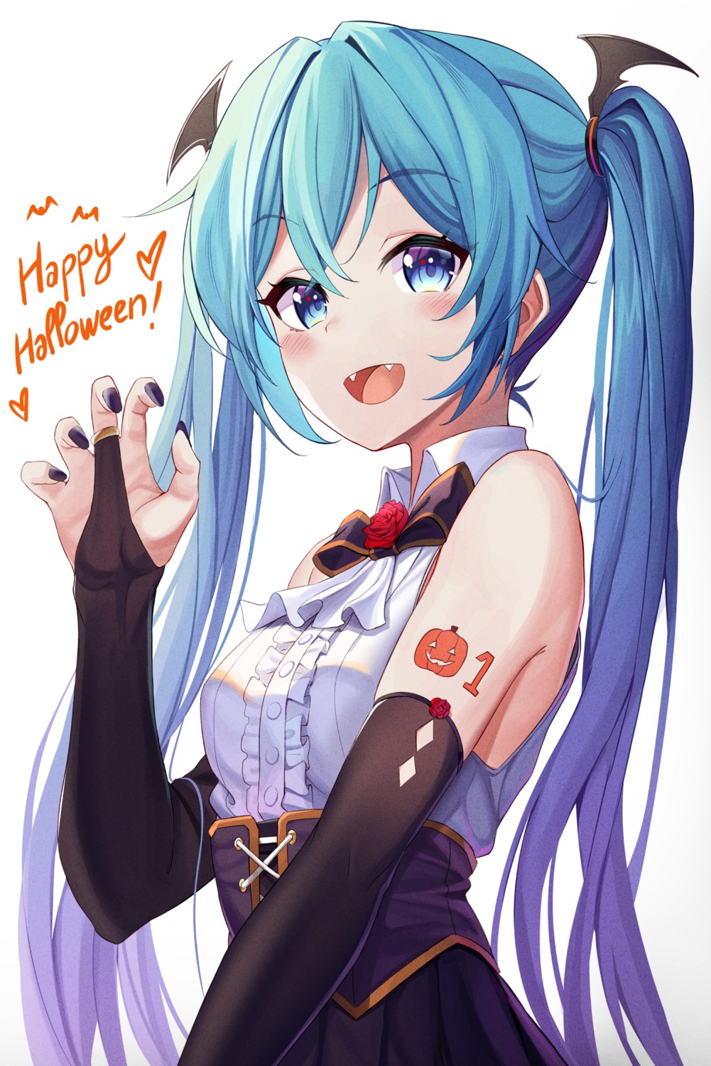 bibboss39 halloween hatsune_miku tattoo vocaloid