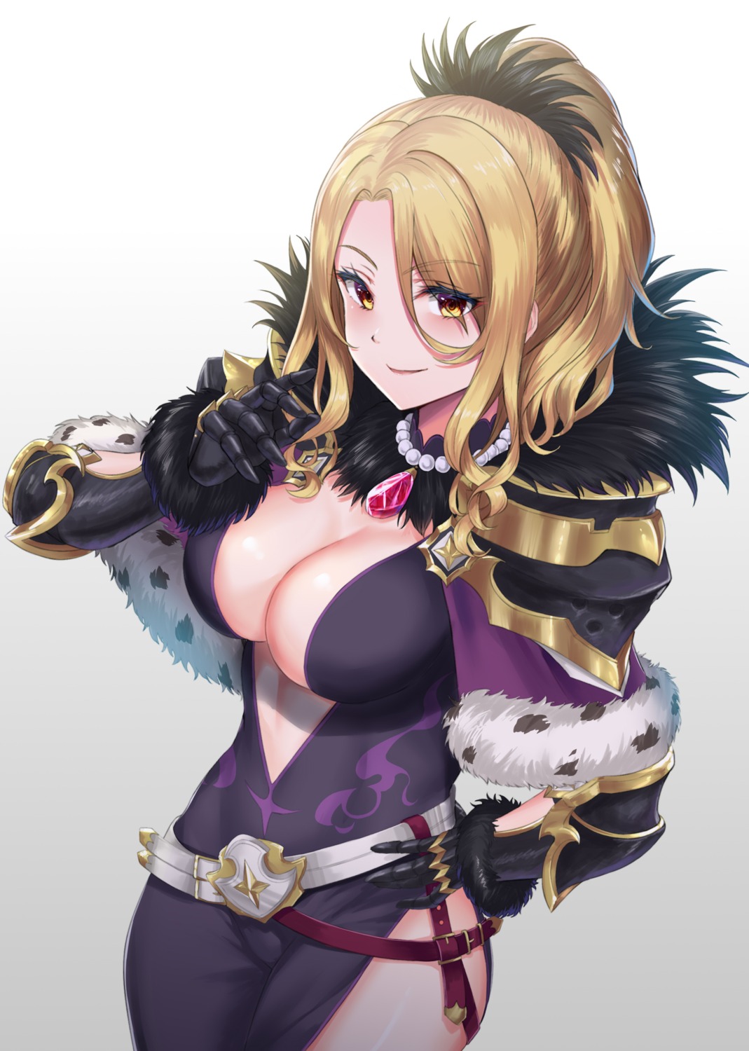 armor christina_morgan dress no_bra princess_connect princess_connect!_re:dive rama_(yu-light8)