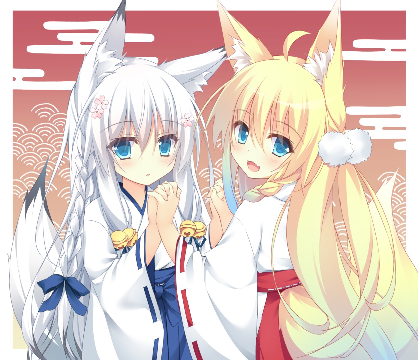 animal_ears kitsune miko minatsuki_kou tail