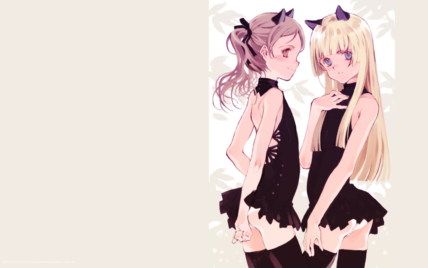 animal_ears ass dress ema_(shirotsume_souwa) littlewitch loli nekomimi oyari_ashito pantsu sayu shirotsume_souwa thighhighs wallpaper