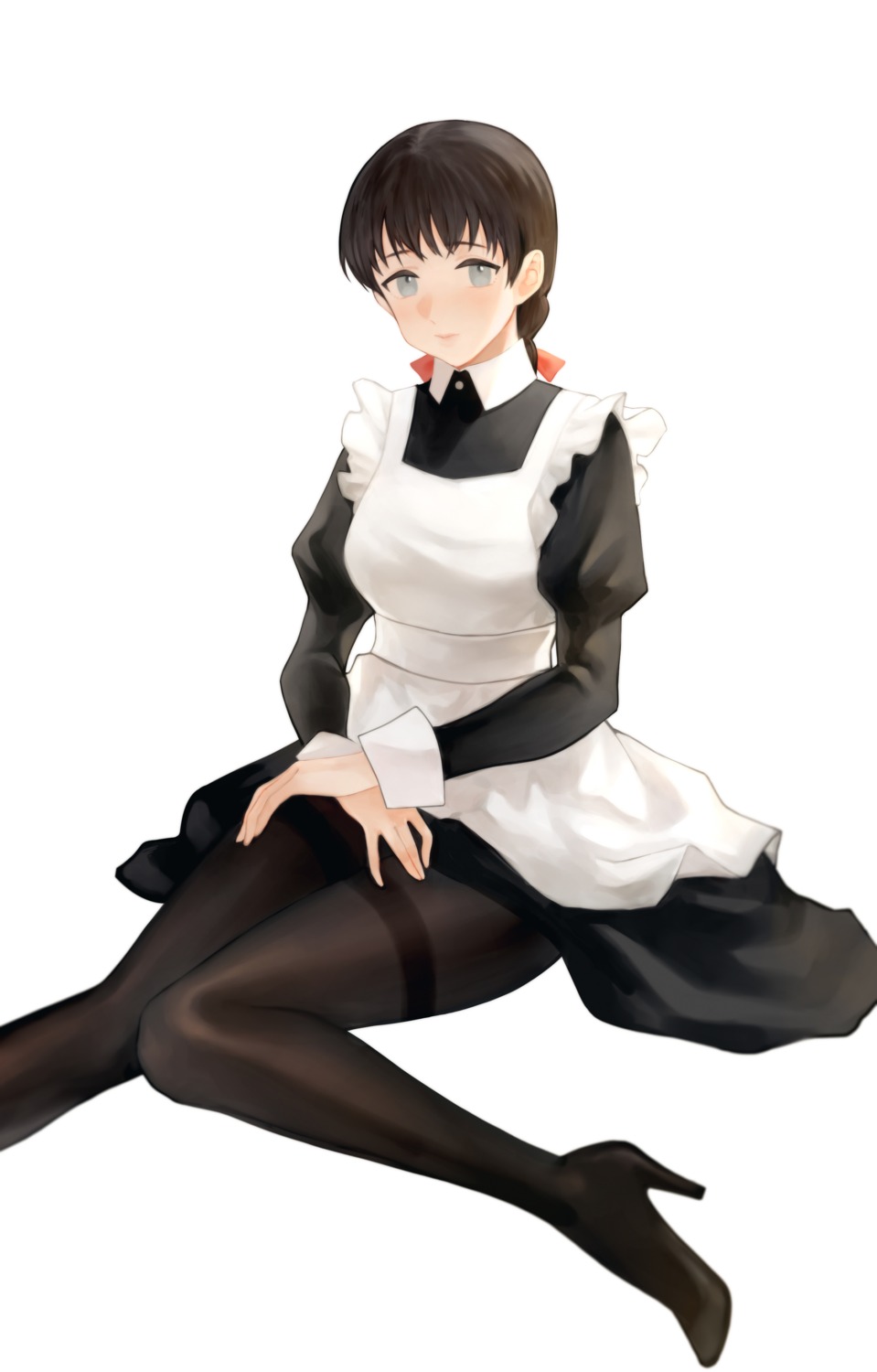 cl_(summer_sama) heels maid pantyhose skirt_lift