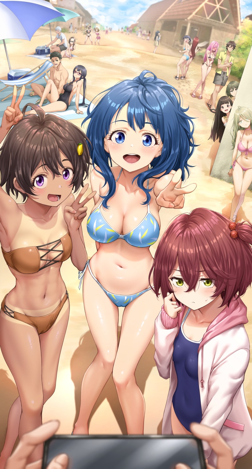 amanatsu_konami asagumo_chihaya ayano_mitsuki basori_tiara bikini cameltoe gondou_asami hakamada_sousuke himemiya_karen houkobaru_hibari komari_chika konuki_sayo make_heroine_ga_oosugiru! megane nukumizu_kaju royboy school_swimsuit shikiya_yumeko swimsuits tamaki_shintarou tan_lines tsukinoki_koto yakishio_lemon yanami_anna