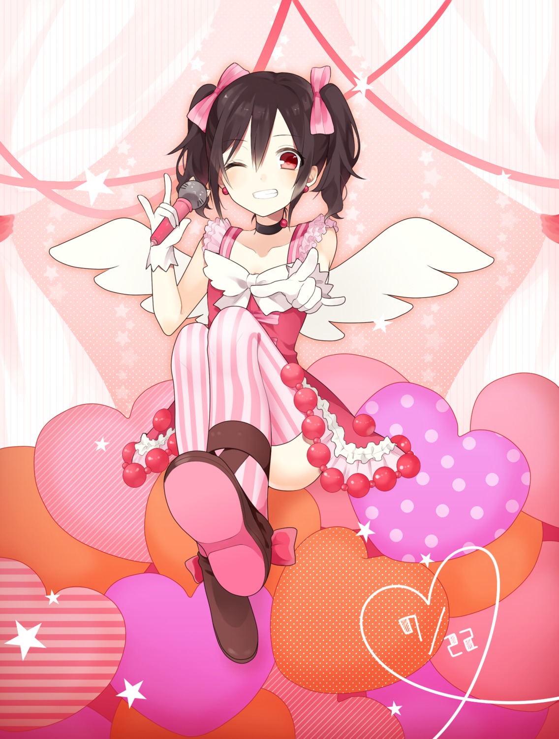 himeka_(mikan) love_live! thighhighs wings yazawa_nico