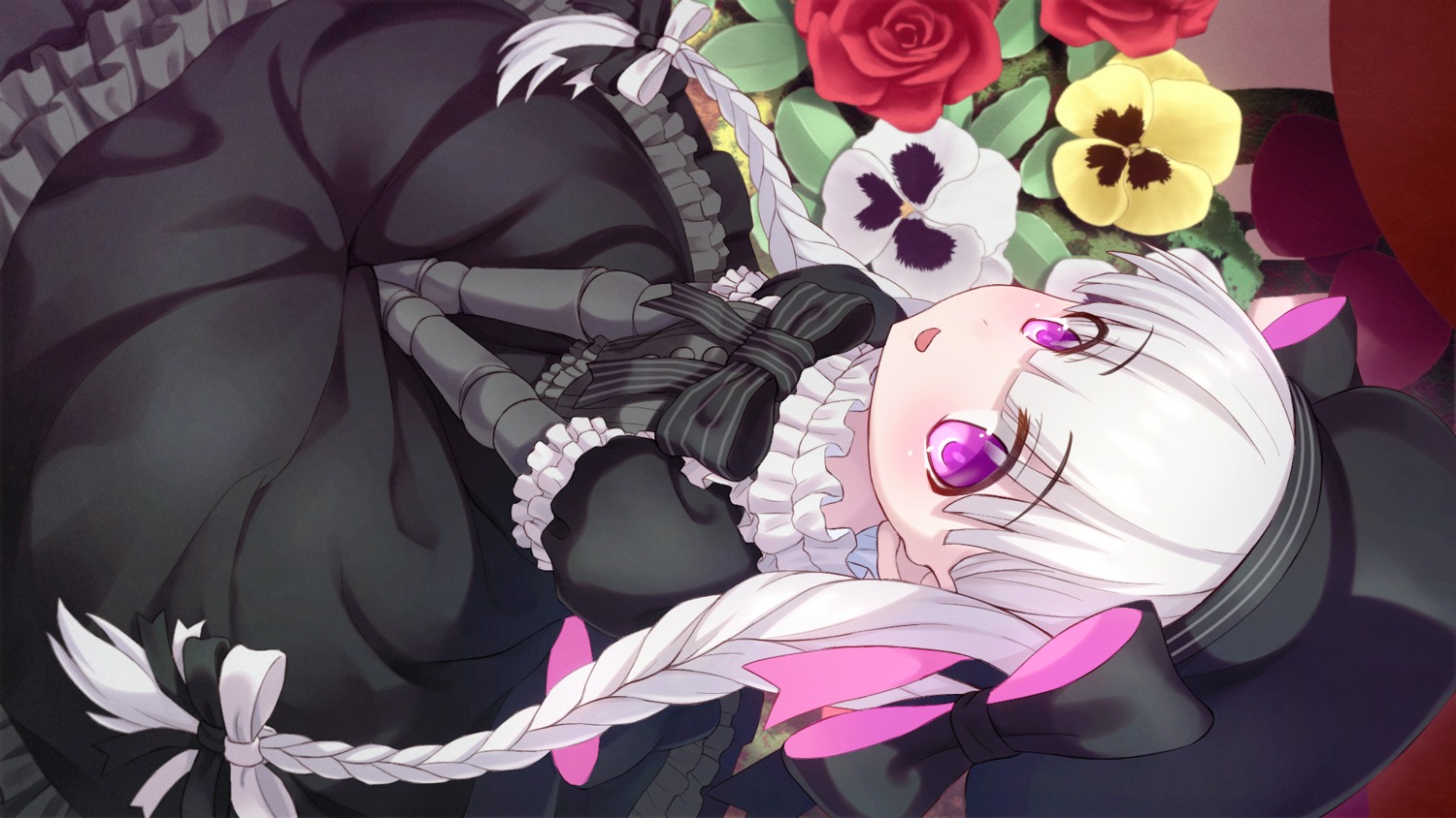 dress fate/extra fate/grand_order fate/stay_night gothic_lolita kaina_(tsubasakuronikuru) lolita_fashion nursery_rhyme_(fate/extra) wallpaper