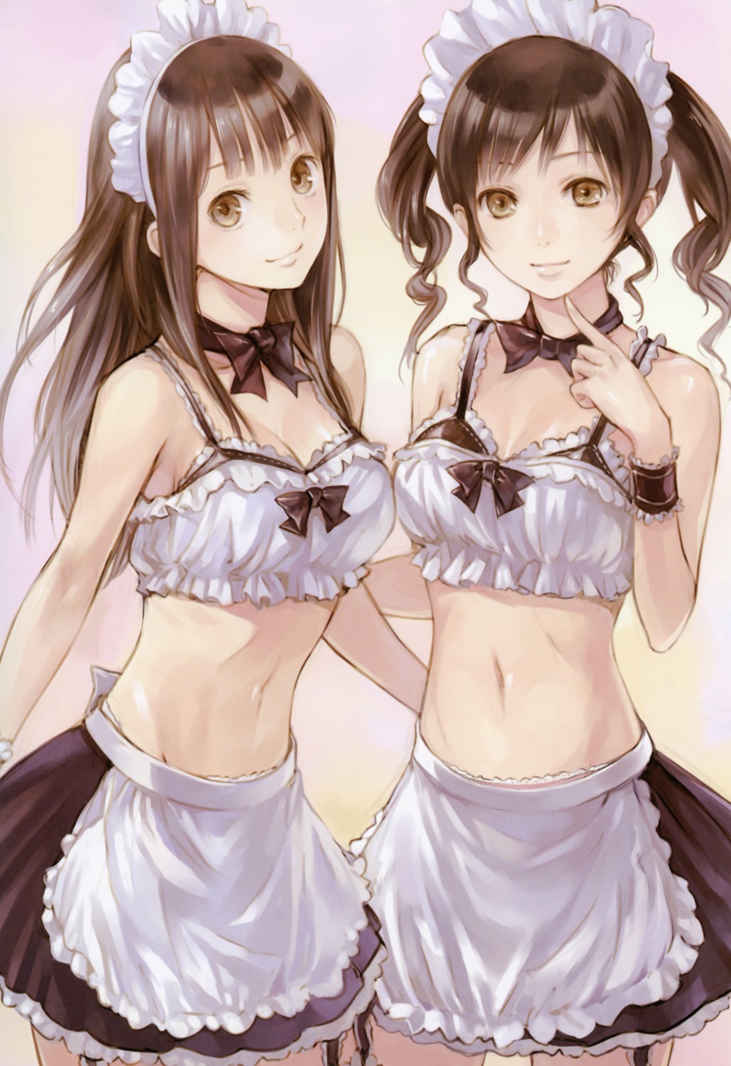 cleavage kishida_mel maid maigo_tsuushin stockings thighhighs